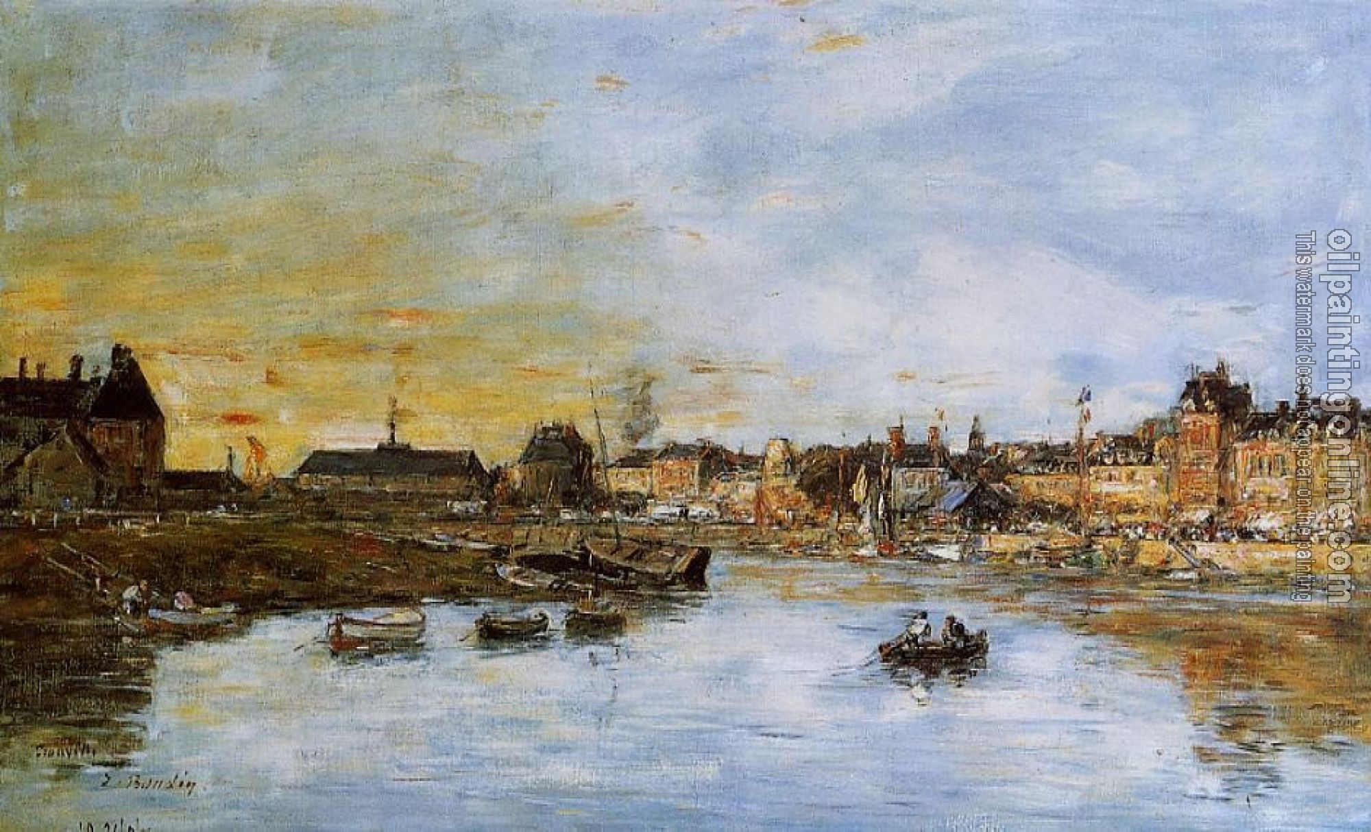 Boudin, Eugene - Trouville, the Port